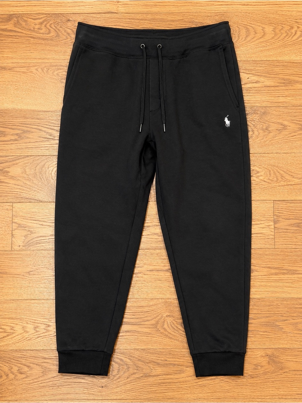 Polo Ralph Lauren Double Knit Jogger Sweatpants Black Men’s Large Pony Logo